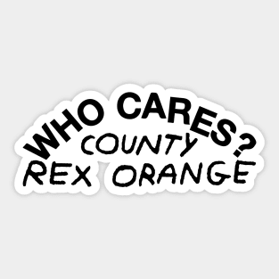 Rex Orange County Merch Who Cares Sticker